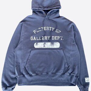 Gallery Dept Navy & White Property Logo Hoodie